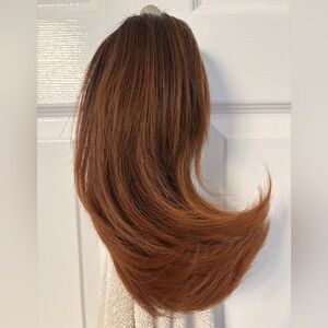 Elegant Auburn Synthetic Hair Extension Ponytail
